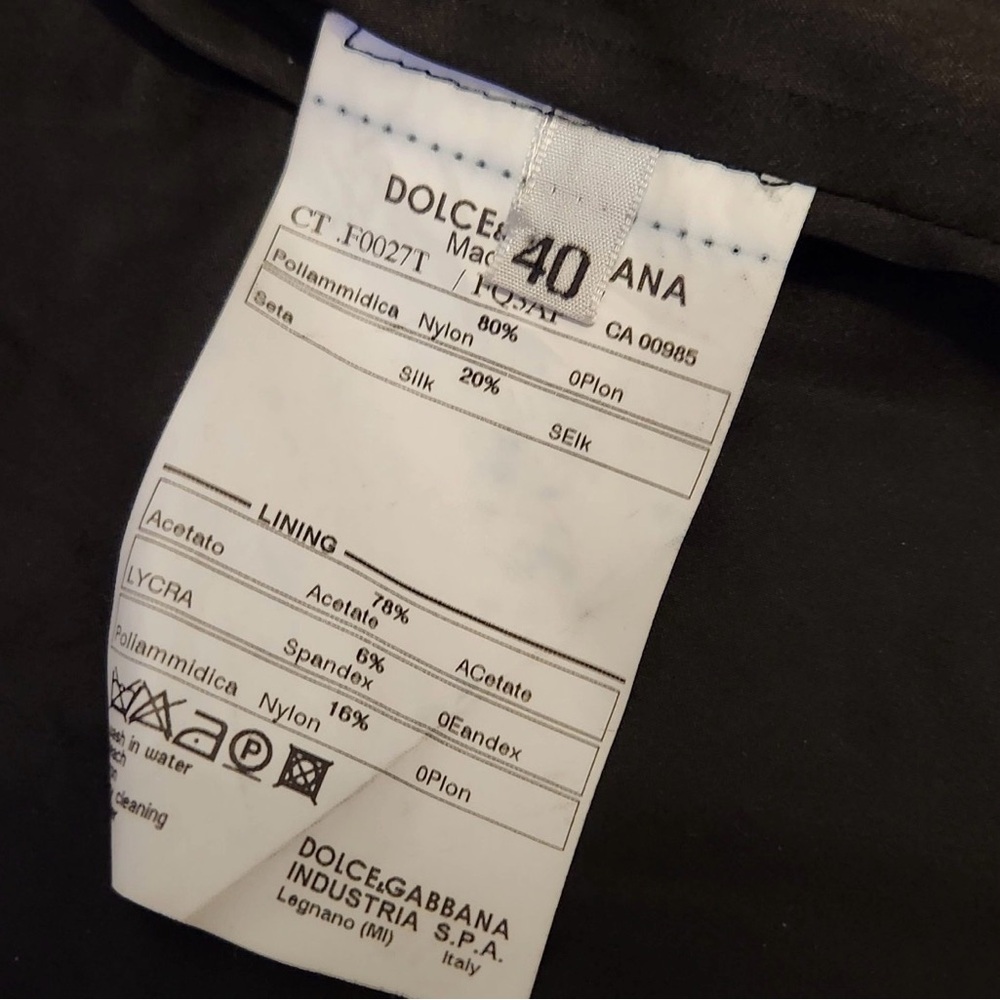 DOLCE & GABBANA Black Suit Blazer Skirt Suit Set VINTAGE - Picture 4 of 13
